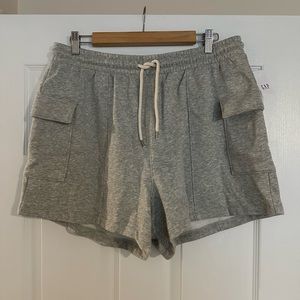 GAP mega soft Cargo Shorts - Heather Grey Large LONG